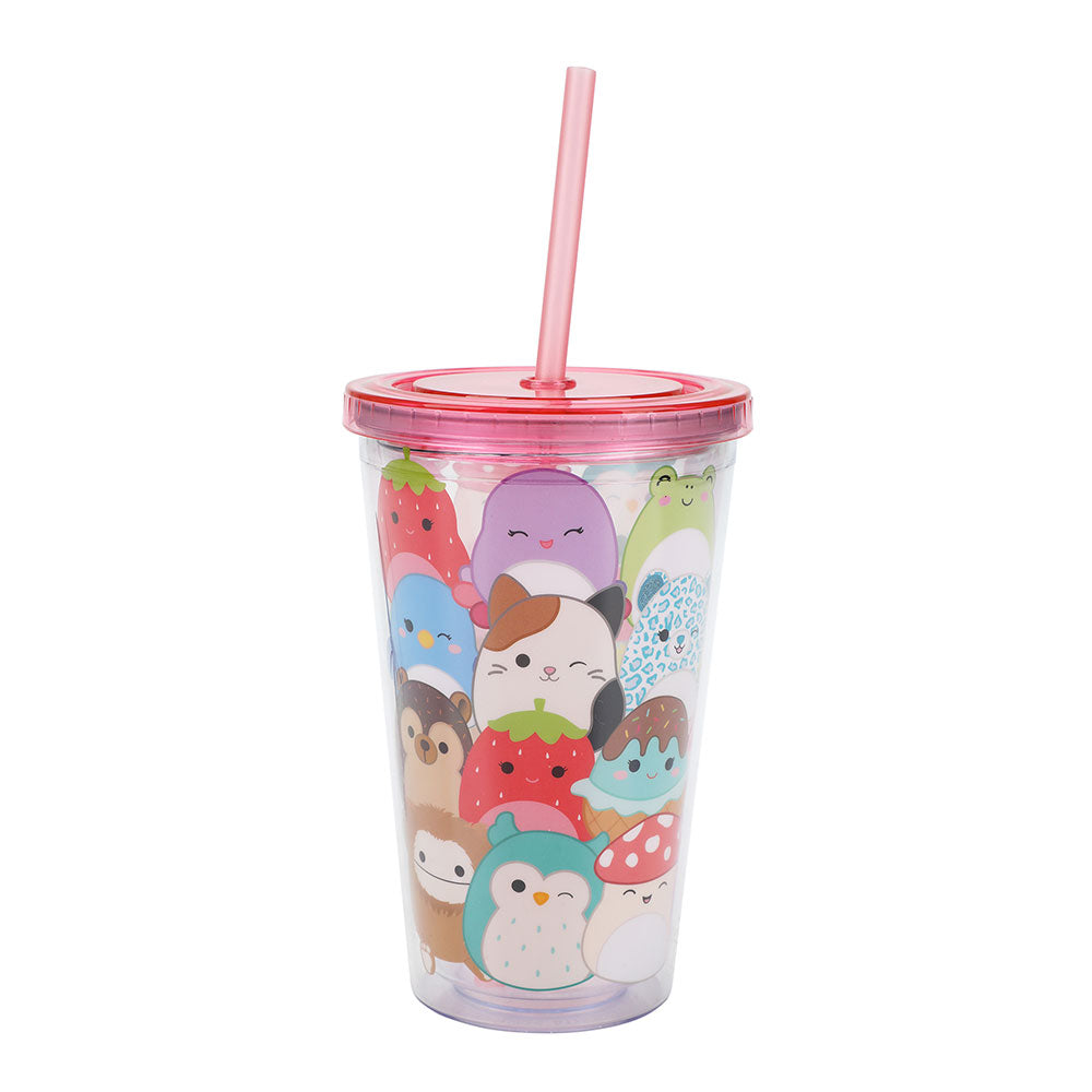 Squishmallows 16oz Acrylic Travel Cup with Straw