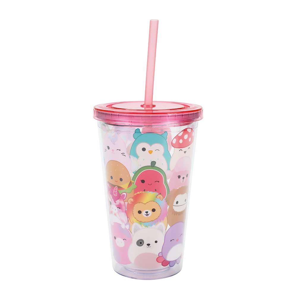 Squishmallows 16oz Acrylic Travel Cup with Straw