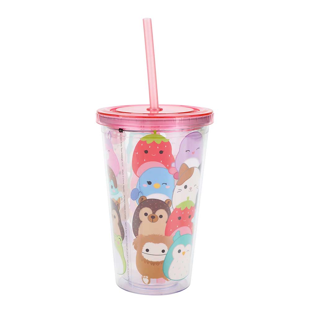 Squishmallows 16oz Acrylic Travel Cup with Straw
