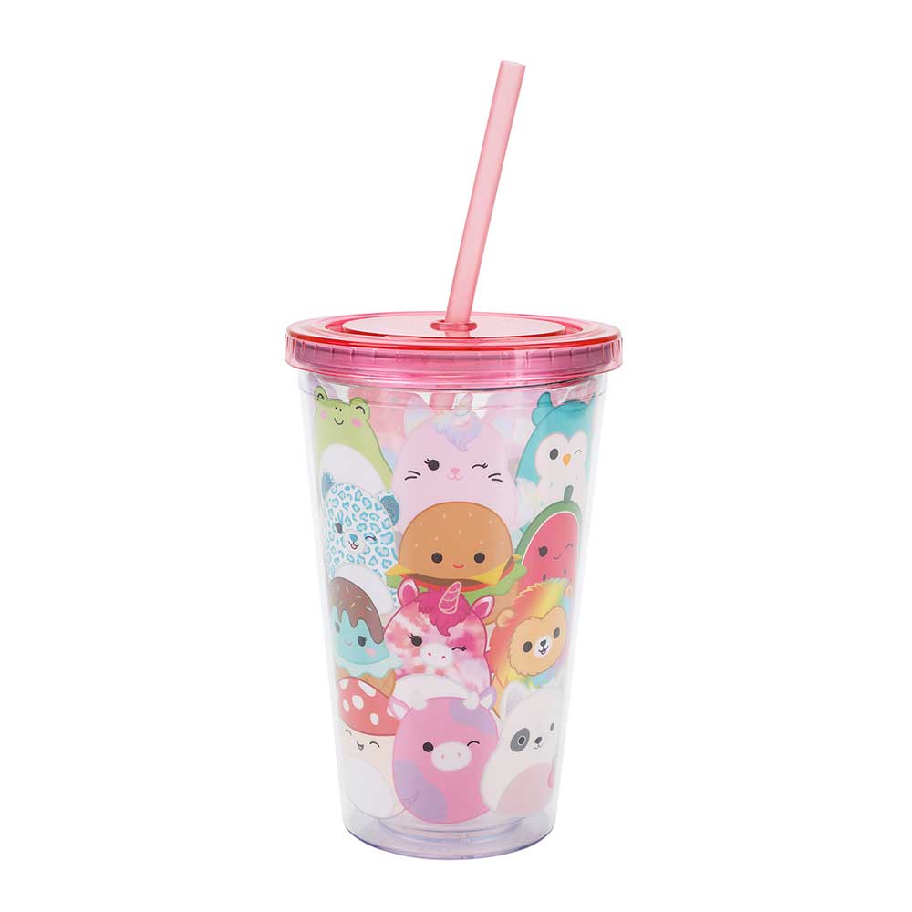 Squishmallows 16oz Acrylic Travel Cup with Straw