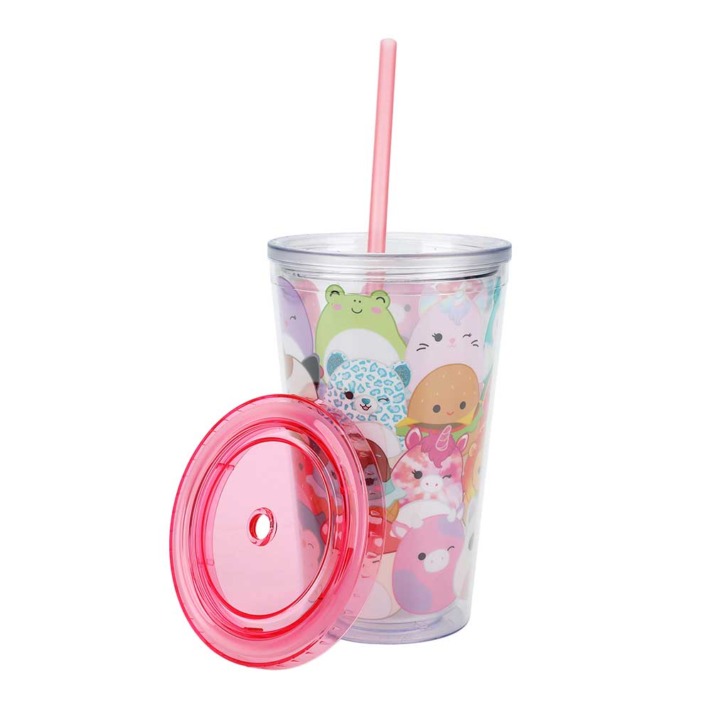Squishmallows 16oz Acrylic Travel Cup with Straw