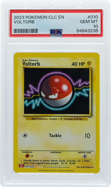 2023 POKEMON CHARIZARD & HO-OH EX DECK #010 VOLTORB PSA 10