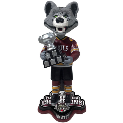 Skates Chicago Wolves Mascot 2022 Calder Cup Champions Bobblehead