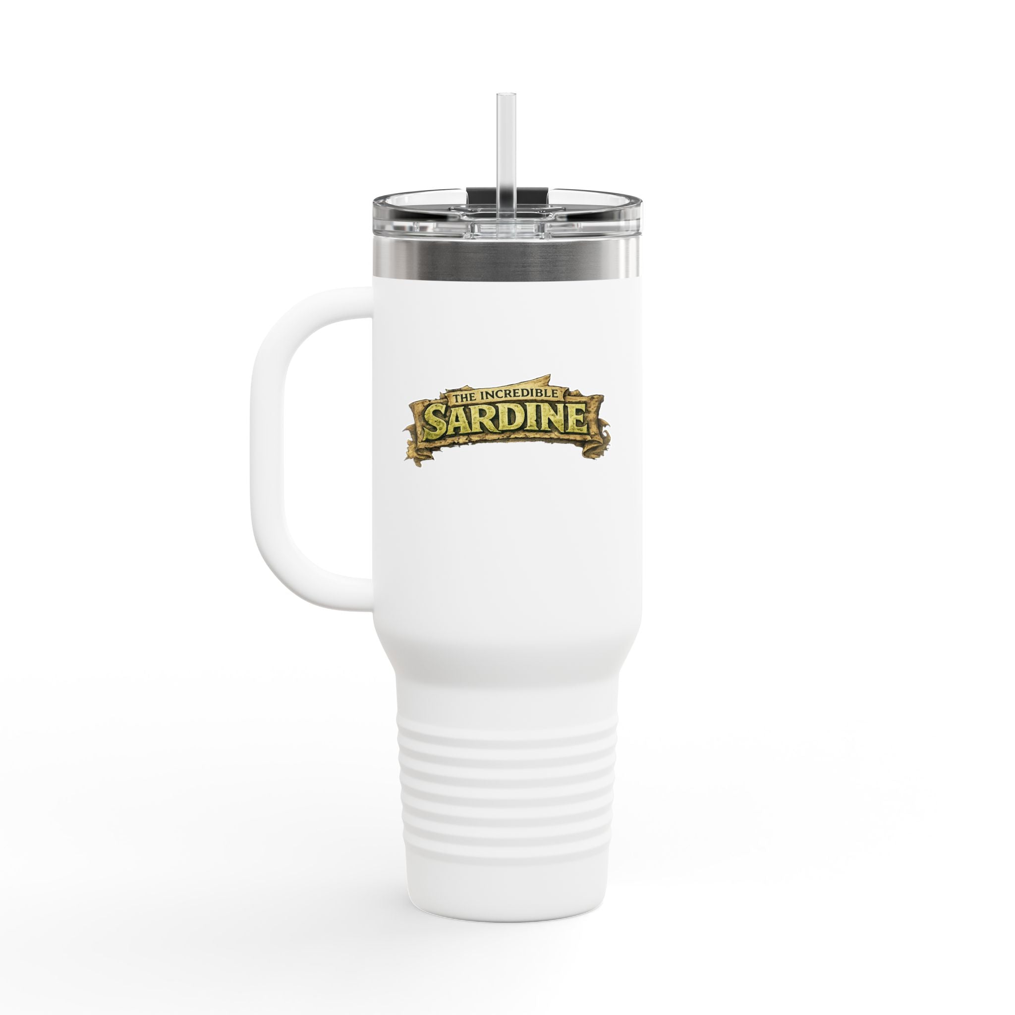 40oz Insulated Travel Mug - Marcus the Worm as The Incredible Sardine