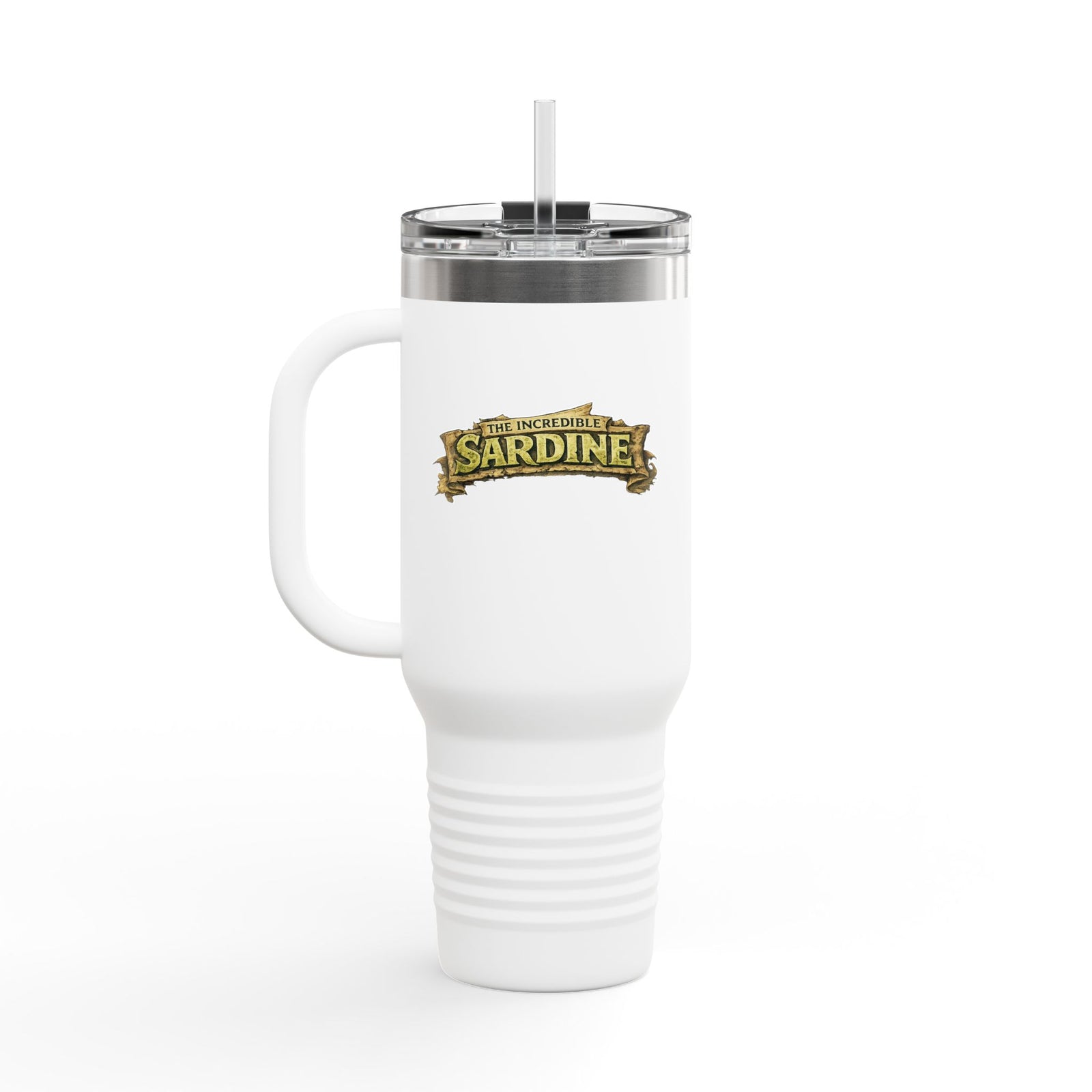 40oz Insulated Travel Mug - Marcus the Worm as The Incredible Sardine