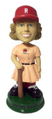Rockford Peaches All-American Girls Professional Baseball Vintage Green Base AAGPBL Bobblehead