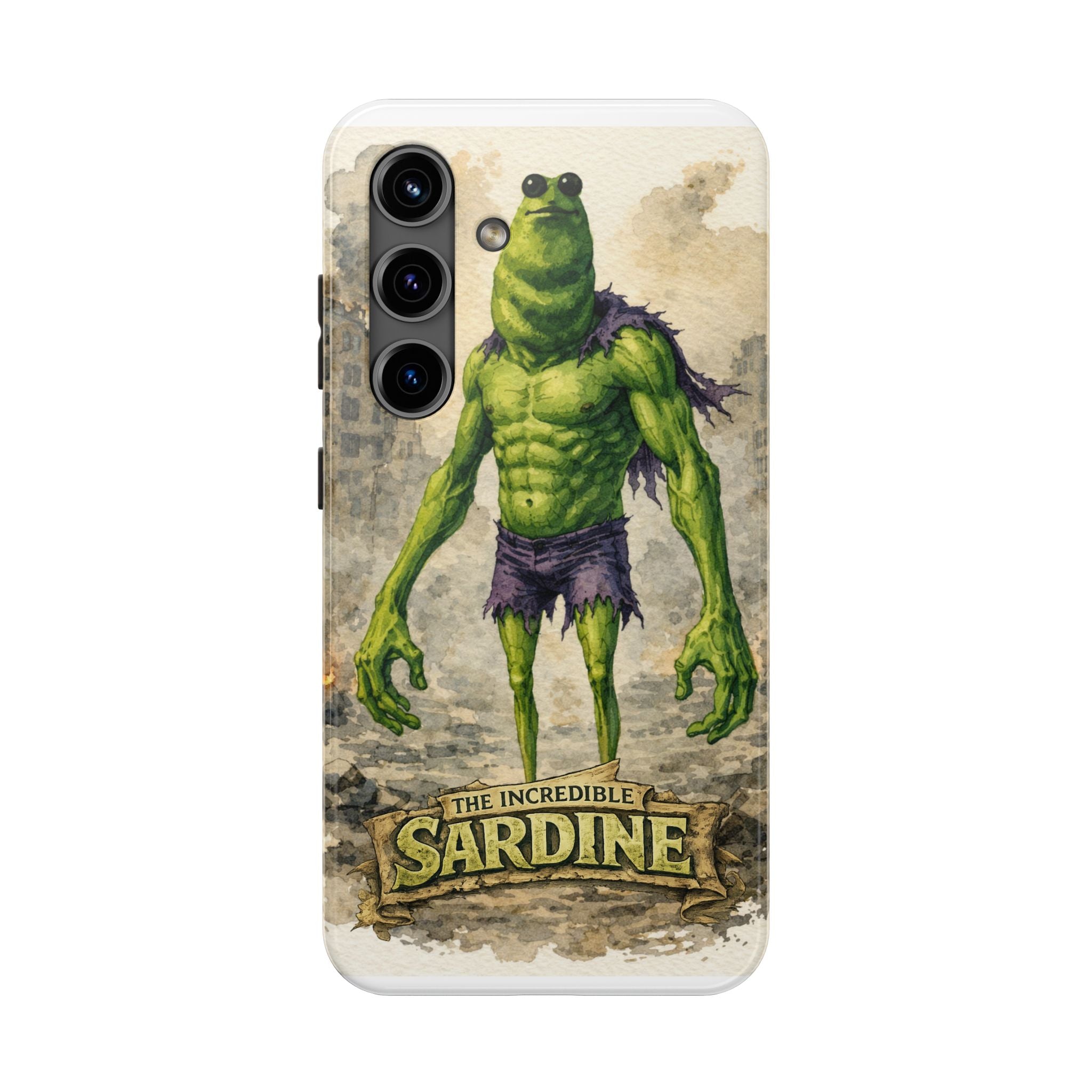 The Incredible Sardine Phone Case — A Muscular Take on a Marcus the Worm