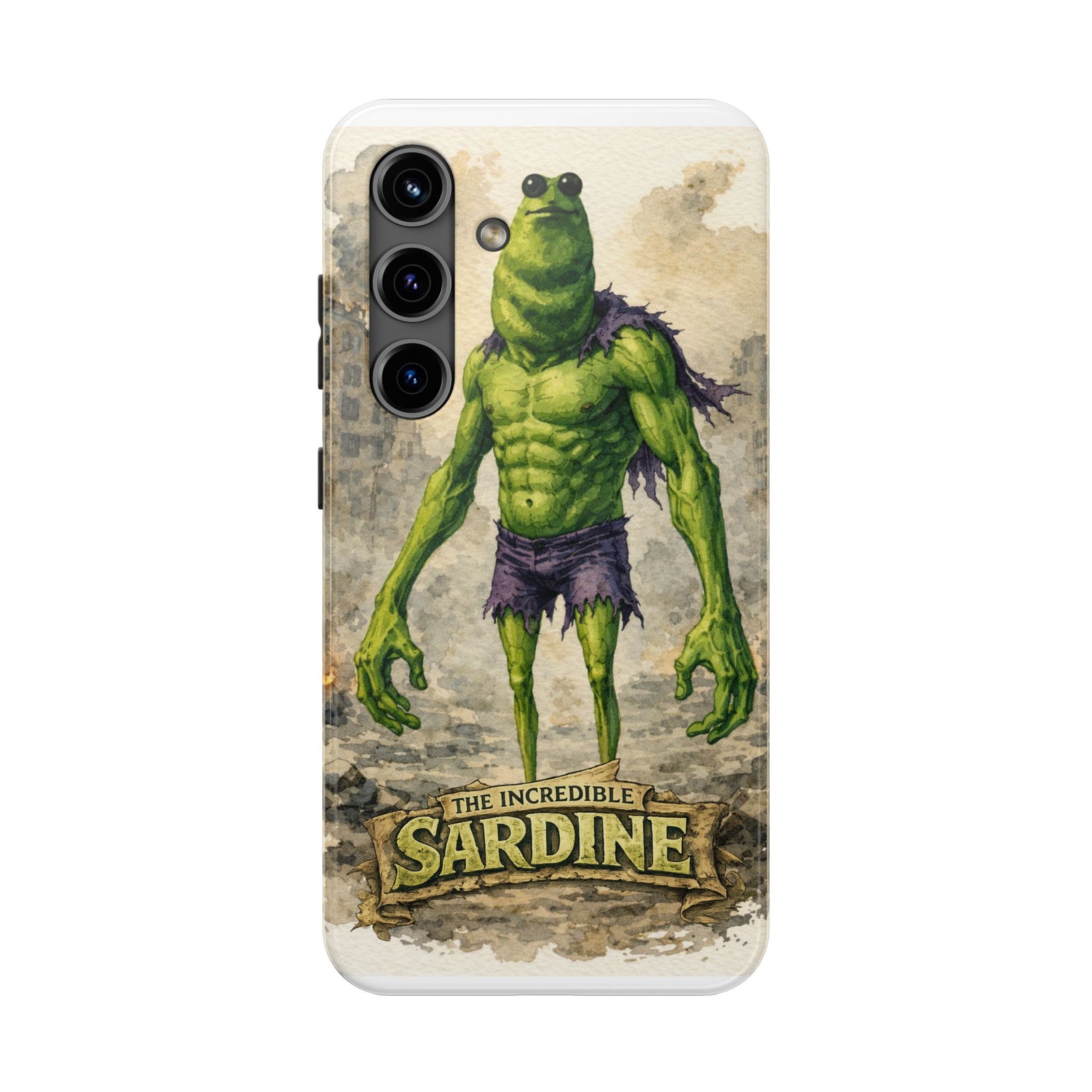 The Incredible Sardine Phone Case — A Muscular Take on a Marcus the Worm
