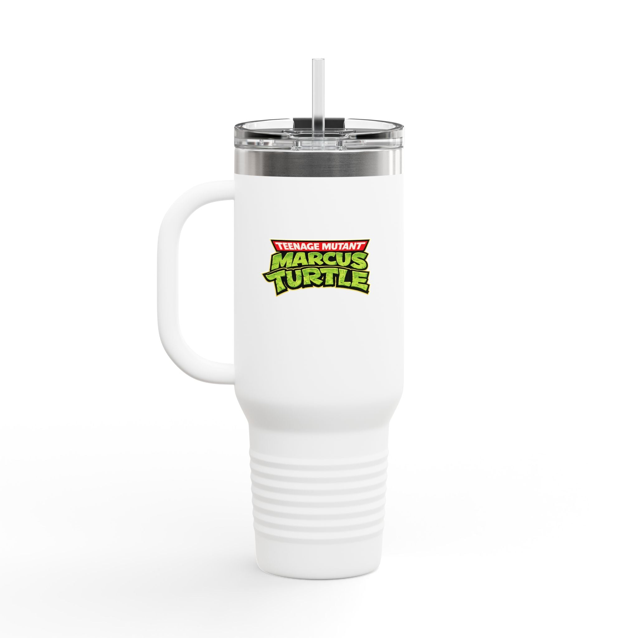 40oz Insulated Travel Mug - Marcus the Worm as Teenage Mutant Marcus Turtle