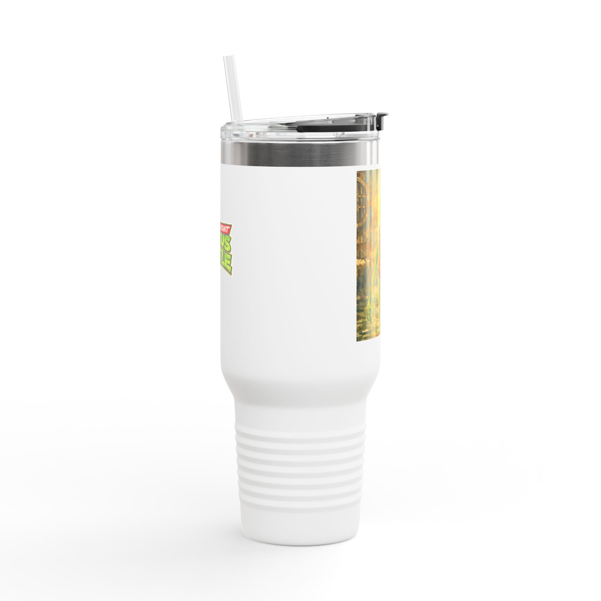 40oz Insulated Travel Mug - Marcus the Worm as Teenage Mutant Marcus Turtle