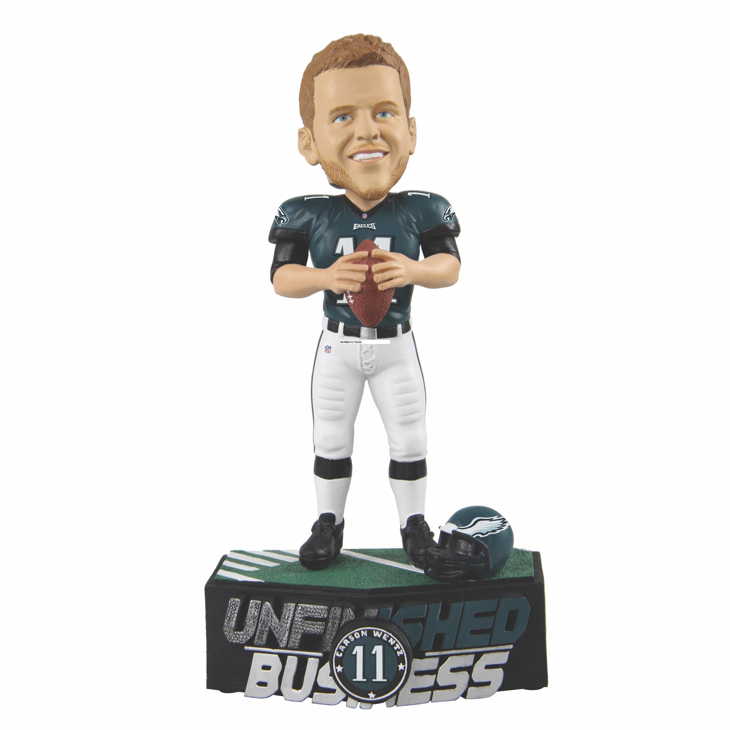 Carson Wentz Philadelphia Eagles Unfinished Business NFL Bobblehead