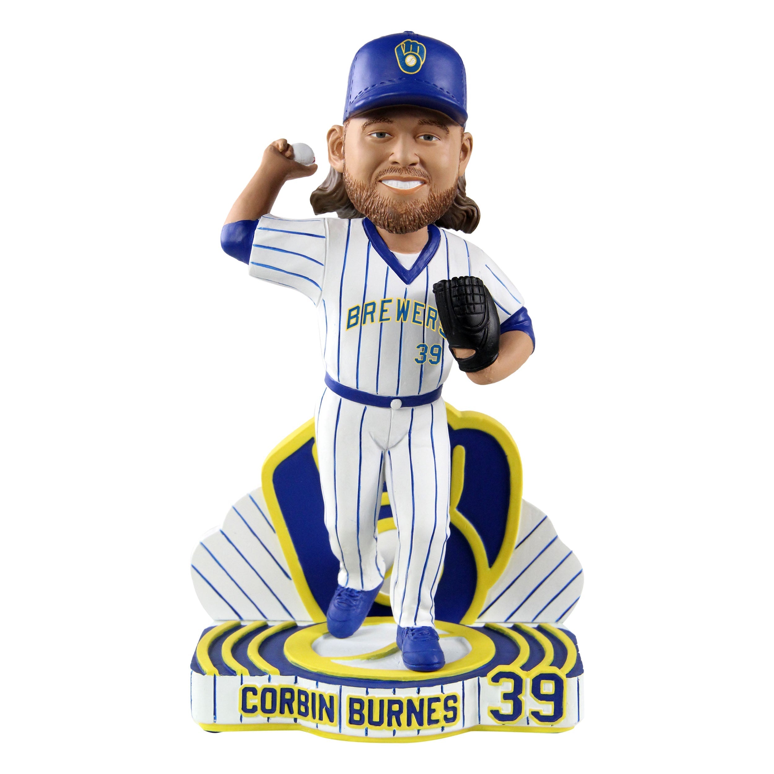 Corbin Burnes Milwaukee Brewers Retro Jersey MLB Bobblehead
