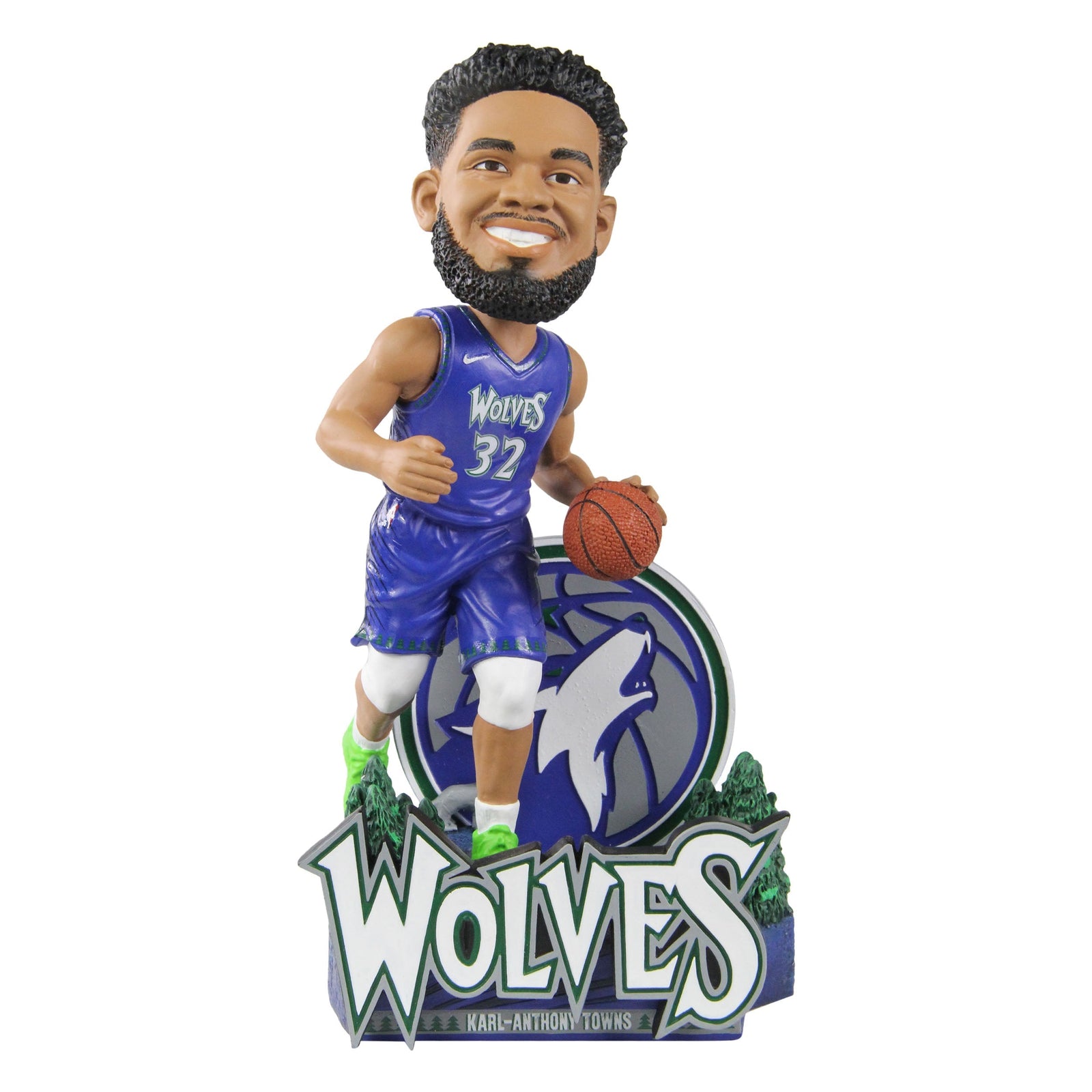 Karl-Anthony Towns Minnesota Timberwolves 2022 City Jersey NBA Bobblehead