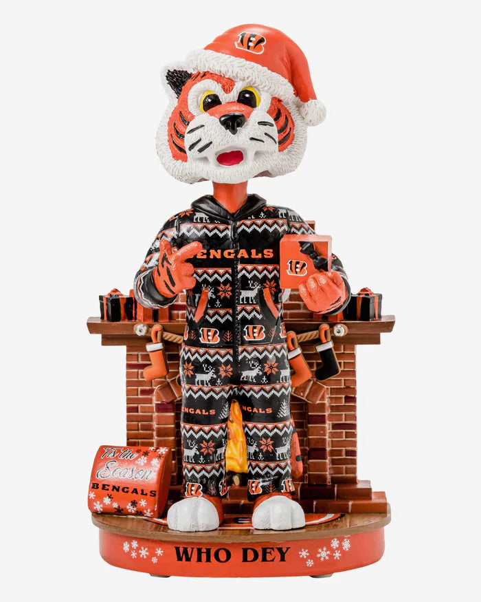 Who Dey Cincinnati Bengals Holiday Mascot Bobblehead