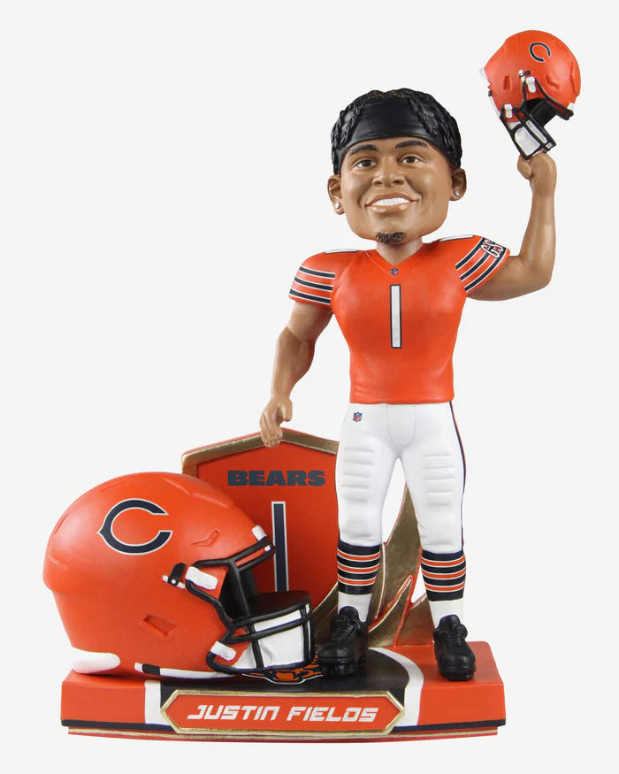 Justin Fields Chicago Bears 2022 Alternate Helmet Bobblehead