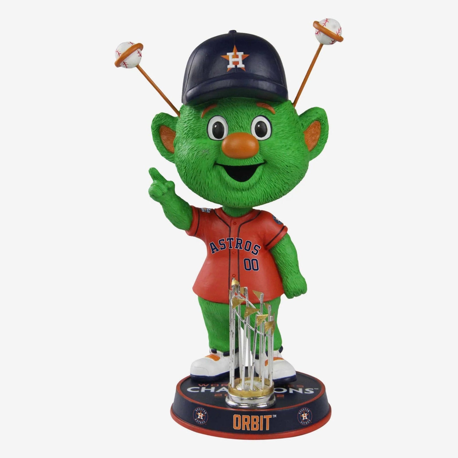 Orbit Houston Astros 2022 World Series Champions Orange Bighead Bobblehead
