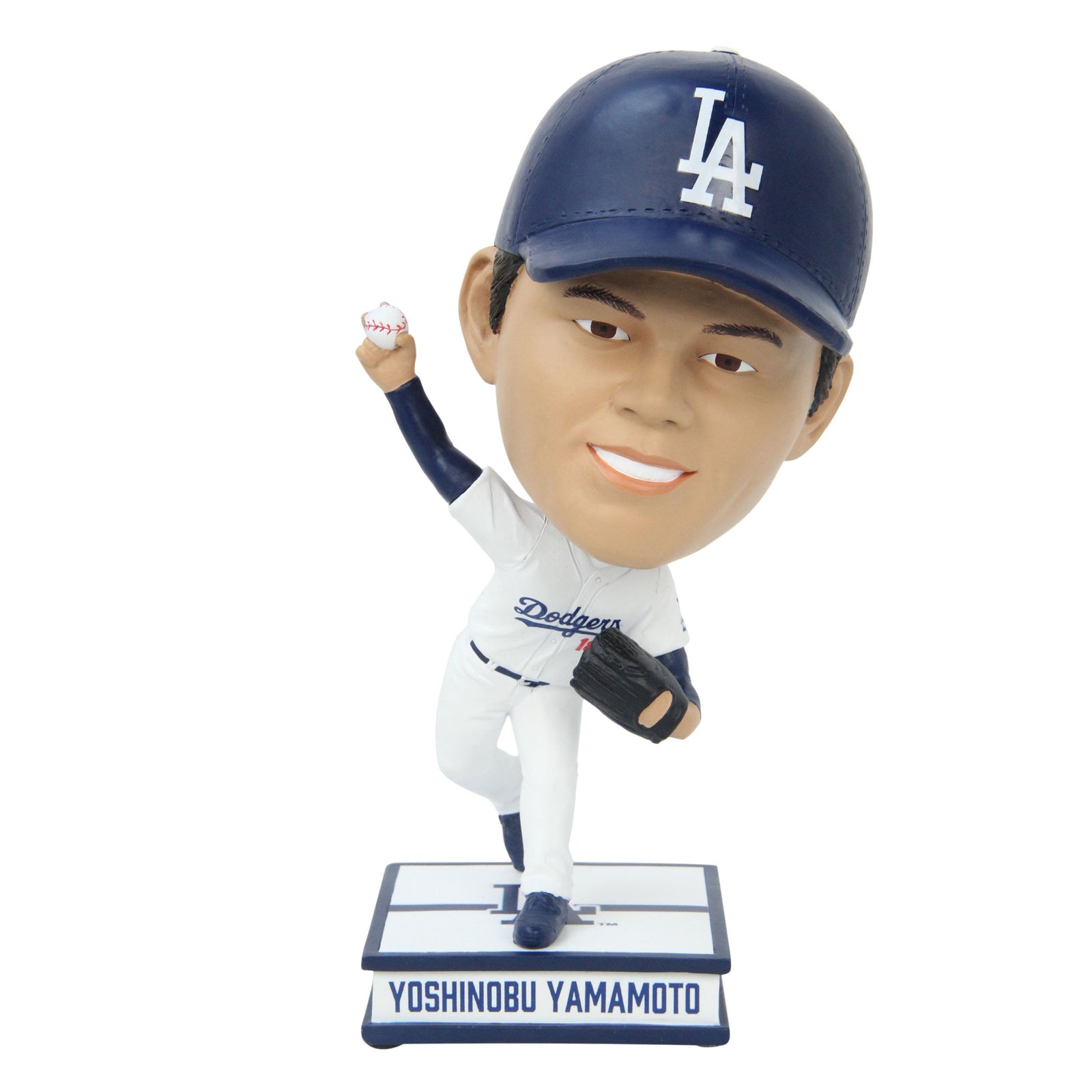 Yoshinobu Yamamoto Los Angeles Dodgers 9.5 Inch Home Uniform Bighead MLB Bobblehead