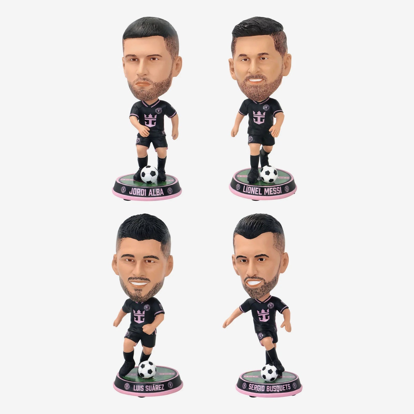 Inter Miami CF 4 Pack Mini Bighead Bobblehead Set