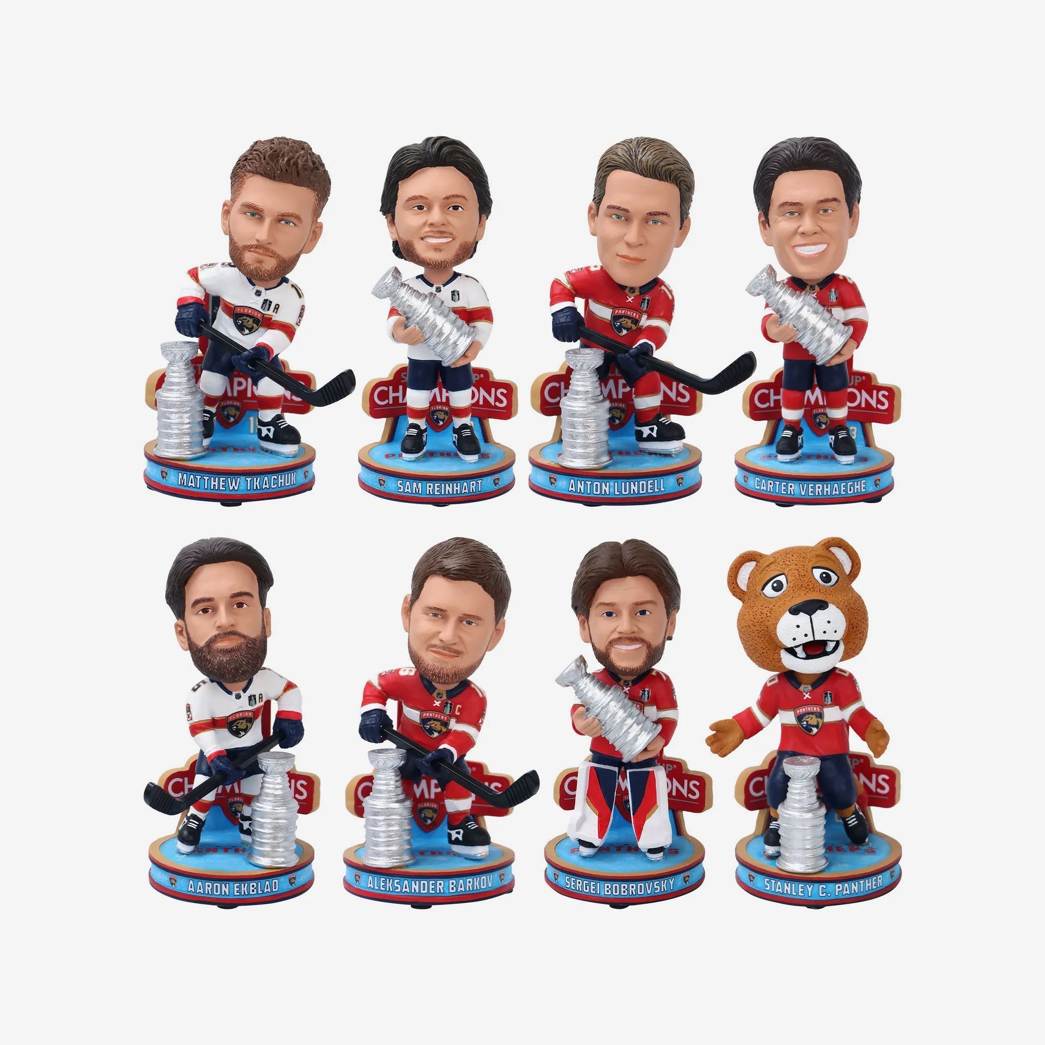 Florida Panthers 2024 Stanley Cup Champions Mini Bobblehead Boxed Set