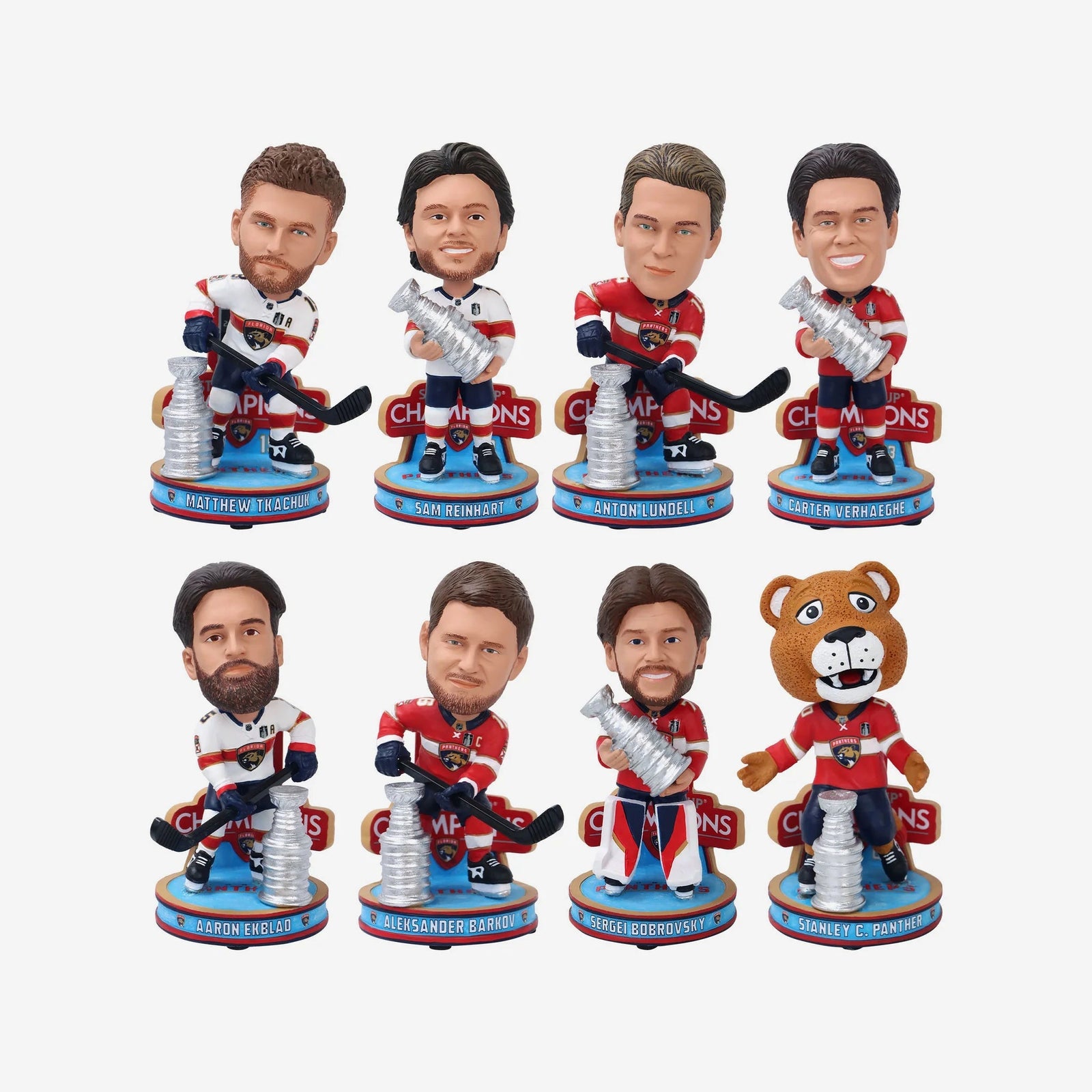 Florida Panthers 2024 Stanley Cup Champions Mini Bobblehead Boxed Set