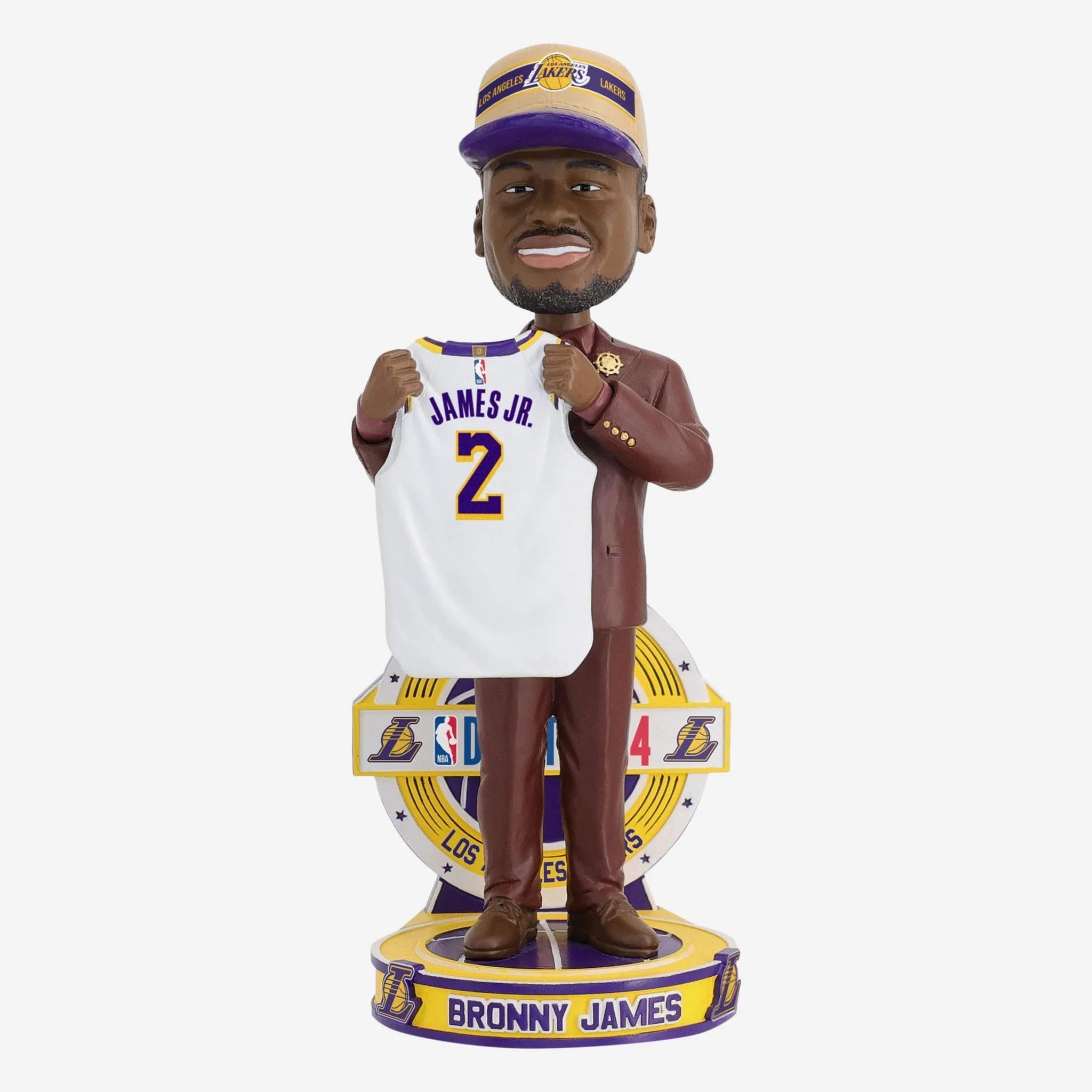 Bronny James Los Angeles Lakers 2024 NBA Draft Pick Bobblehead