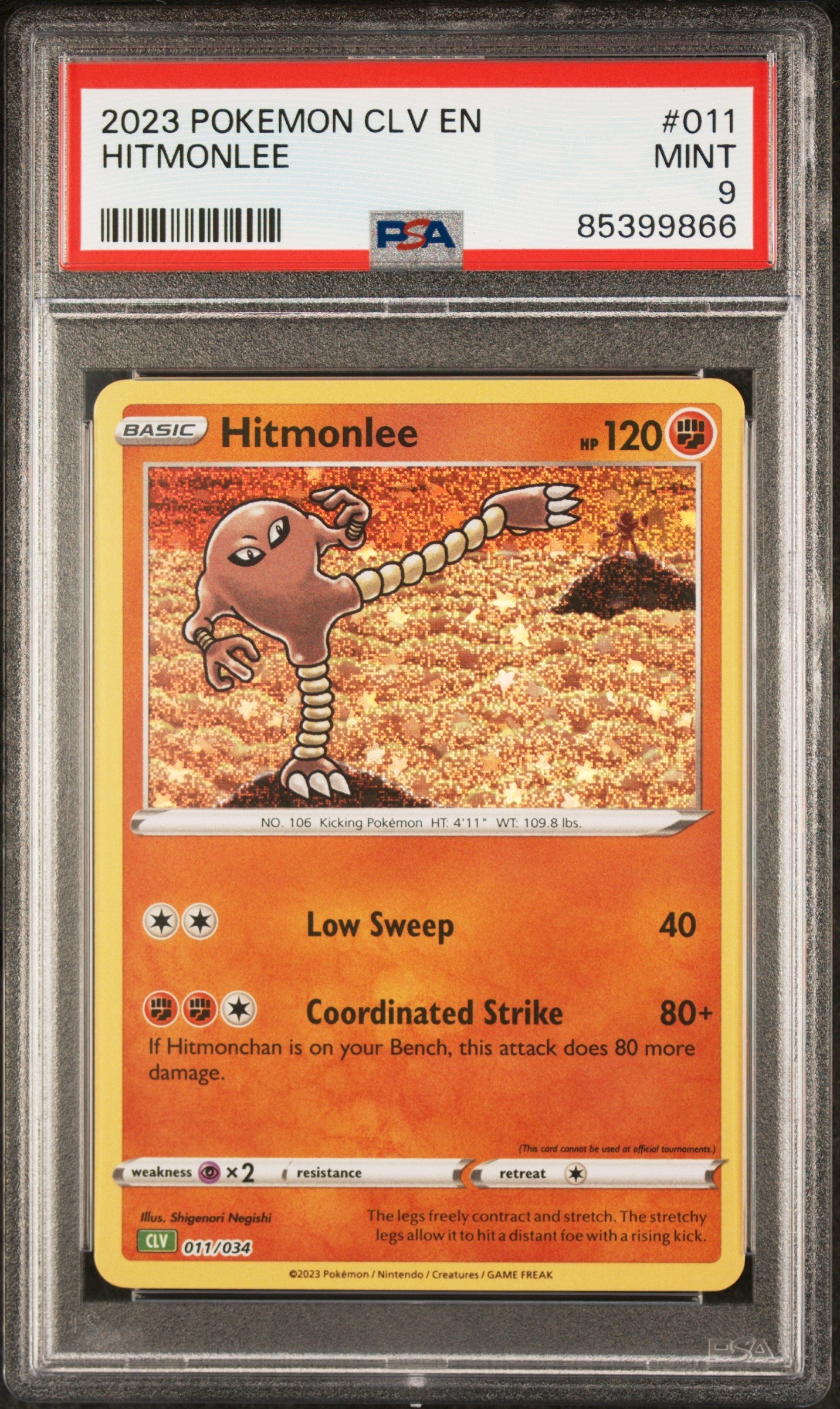 2023 POKEMON CLASSIC VENUSAUR & LUGIA ex DECK HITMONLEE #11 PSA 9