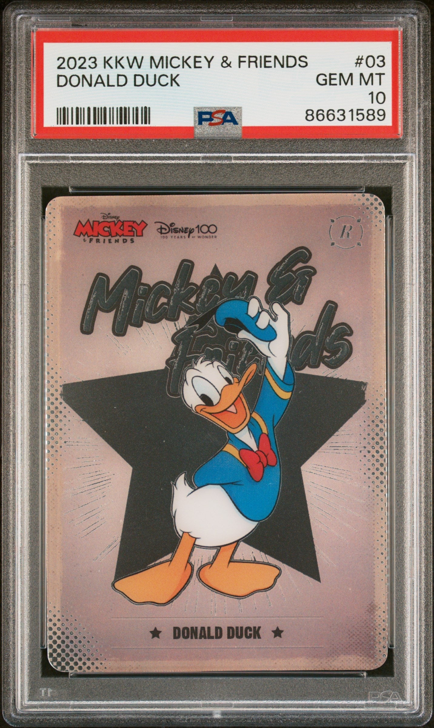 2023 KAKAWOW HOTBOX MICKEY & FRIENDS CHEERFUL TIMES DONALD DUCK 3 PSA 10