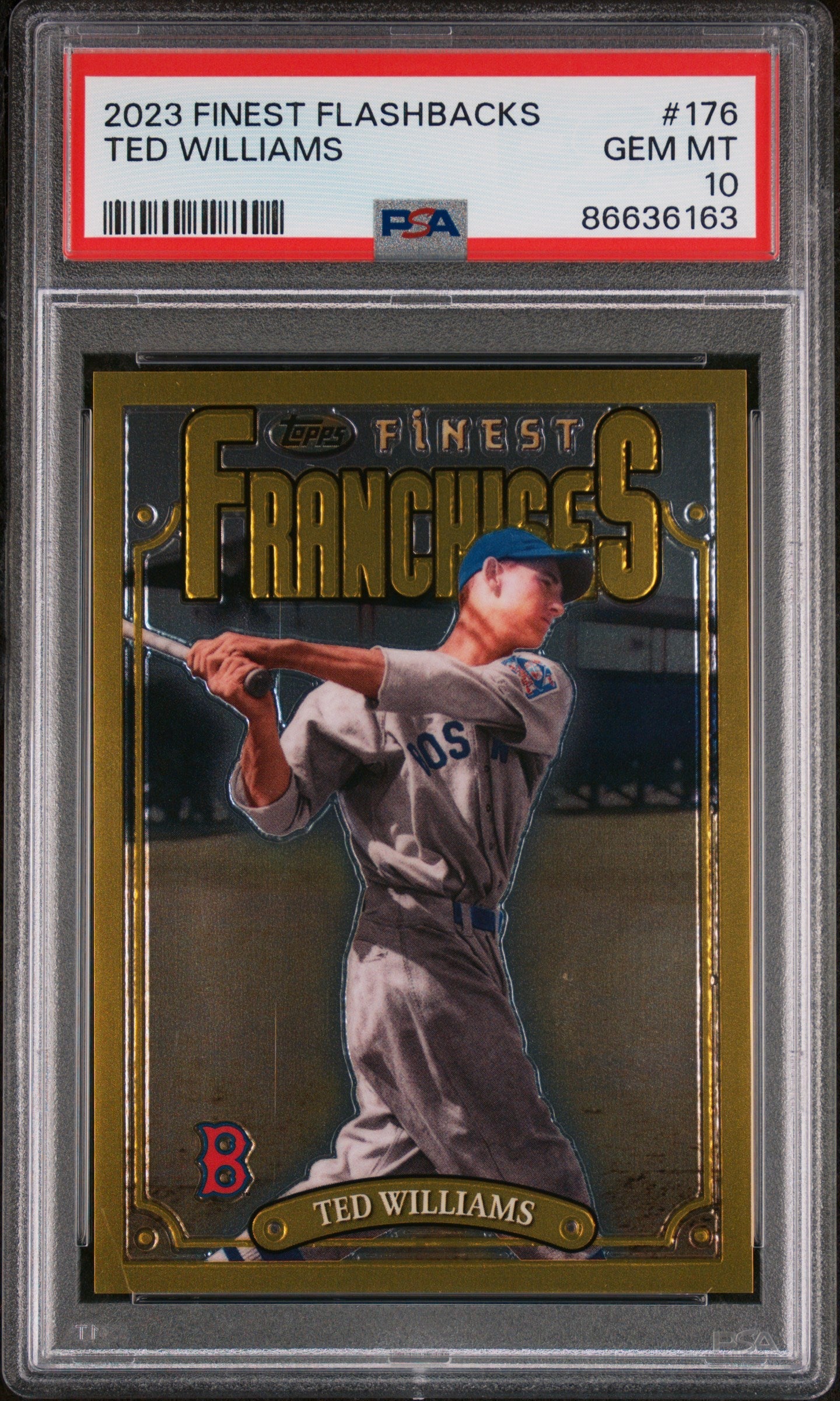 2023 TOPPS FINEST FLASHBACKS TED WILLIAMS  #176 - PSA 10