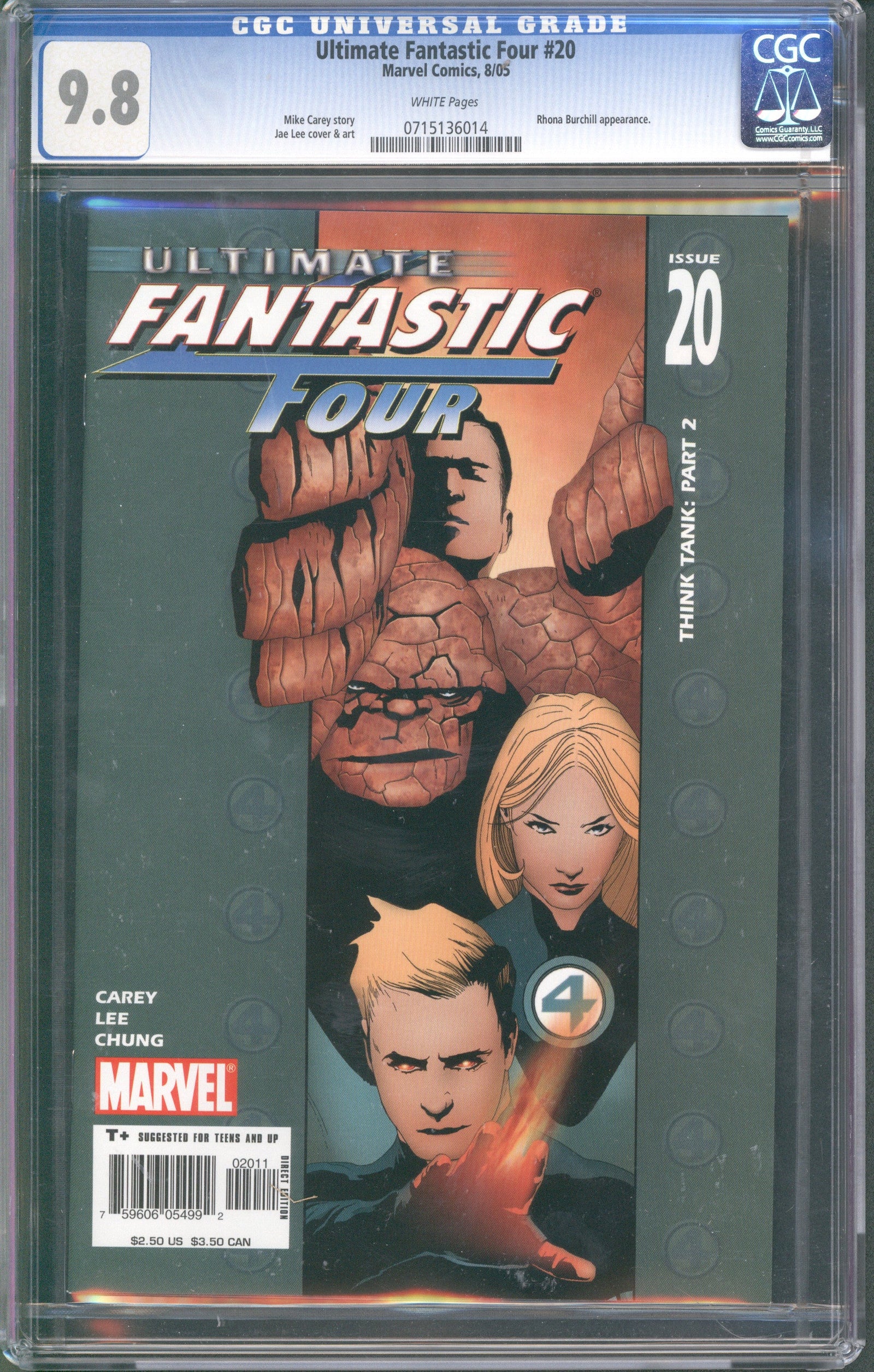 Ultimate Fantastic Four #20 (08/05) Graded CGC 9.8