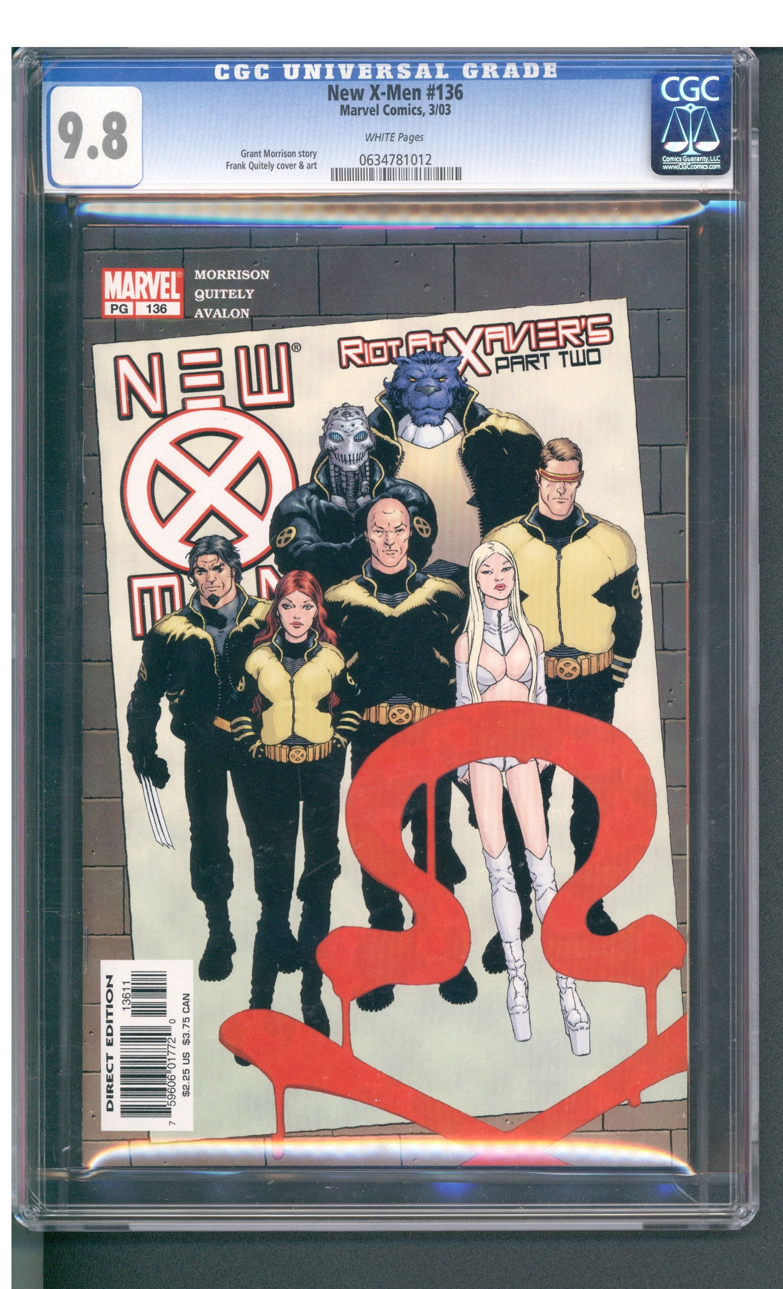 New X-Men #136 (03/03) Graded CGC 9.8