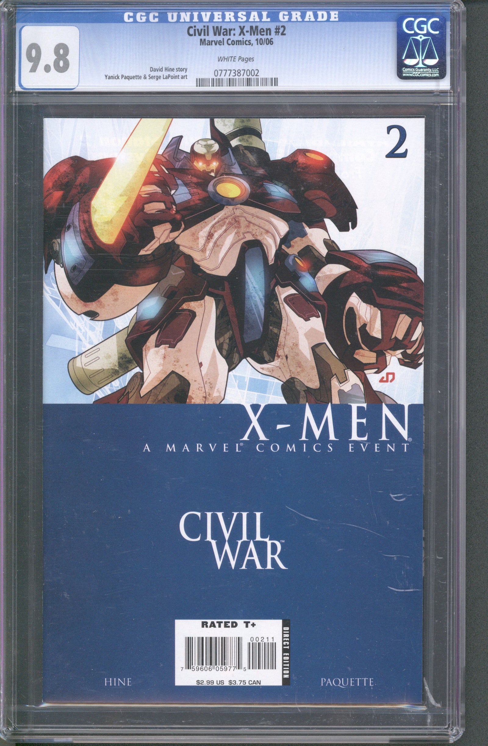 Civil War: X-Men #2 (10/06) Graded CGC 9.8