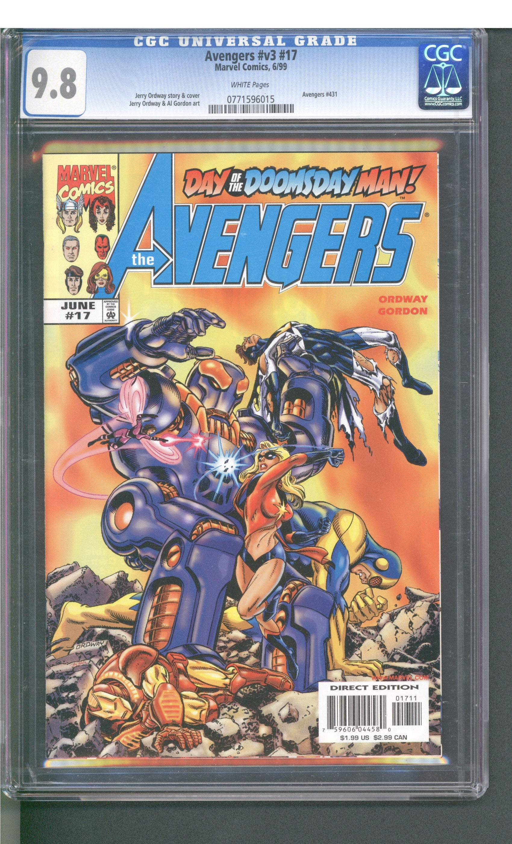Avengers #v3 #17 (6/99) Graded CGC 9.8