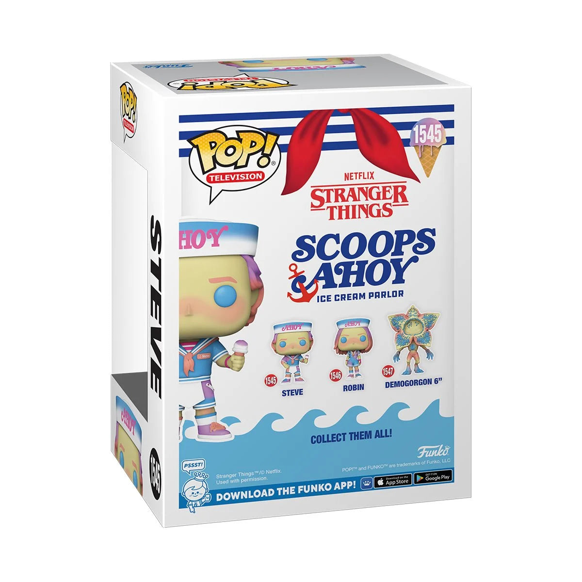 Stranger Things Scoops Ahoy Steve With Ice Cream By Funko Pop!