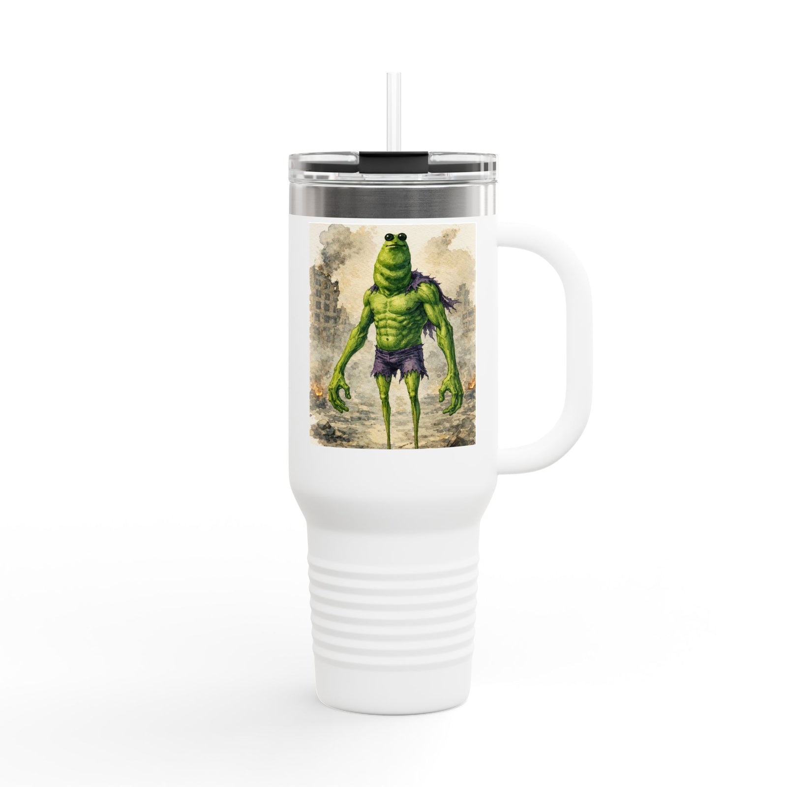 40oz Insulated Travel Mug - Marcus the Worm as The Incredible Sardine