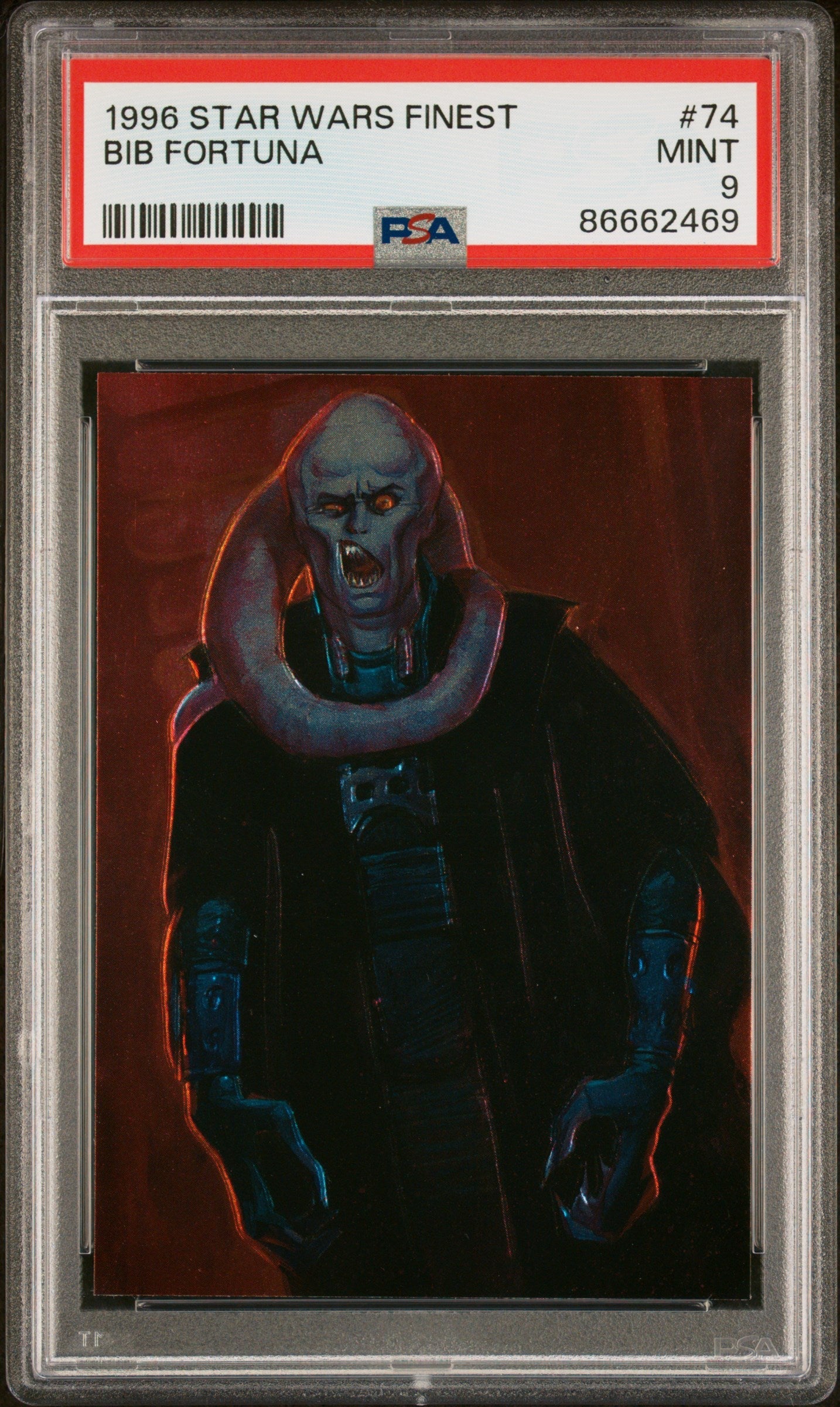 1996 STAR WARS FINEST BIB FORTUNA  #74 - PSA 9