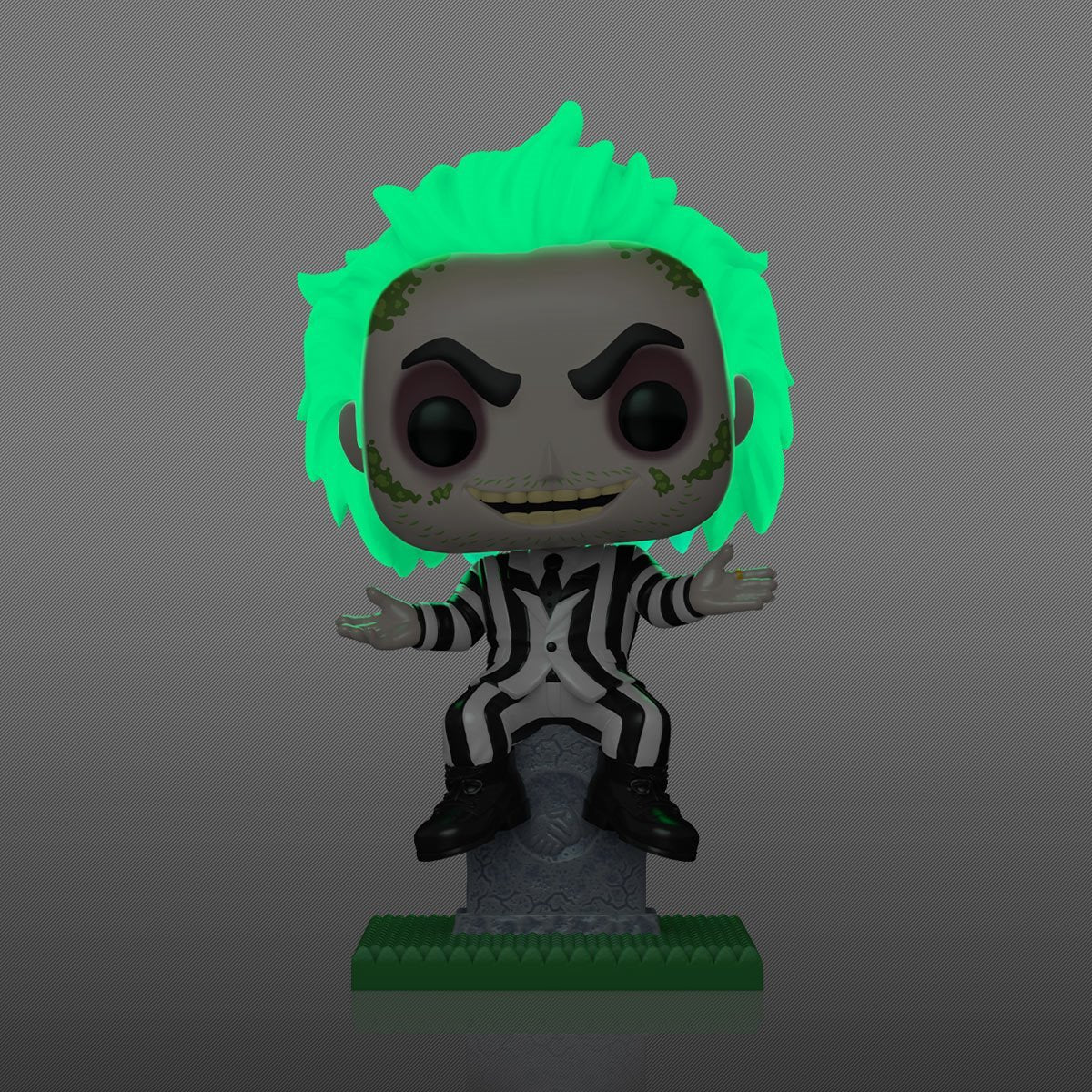 Beetlejuice on Tombstone GITD Vinyl Figure #1757 By Funko Pop! Plus - EE Exclusive