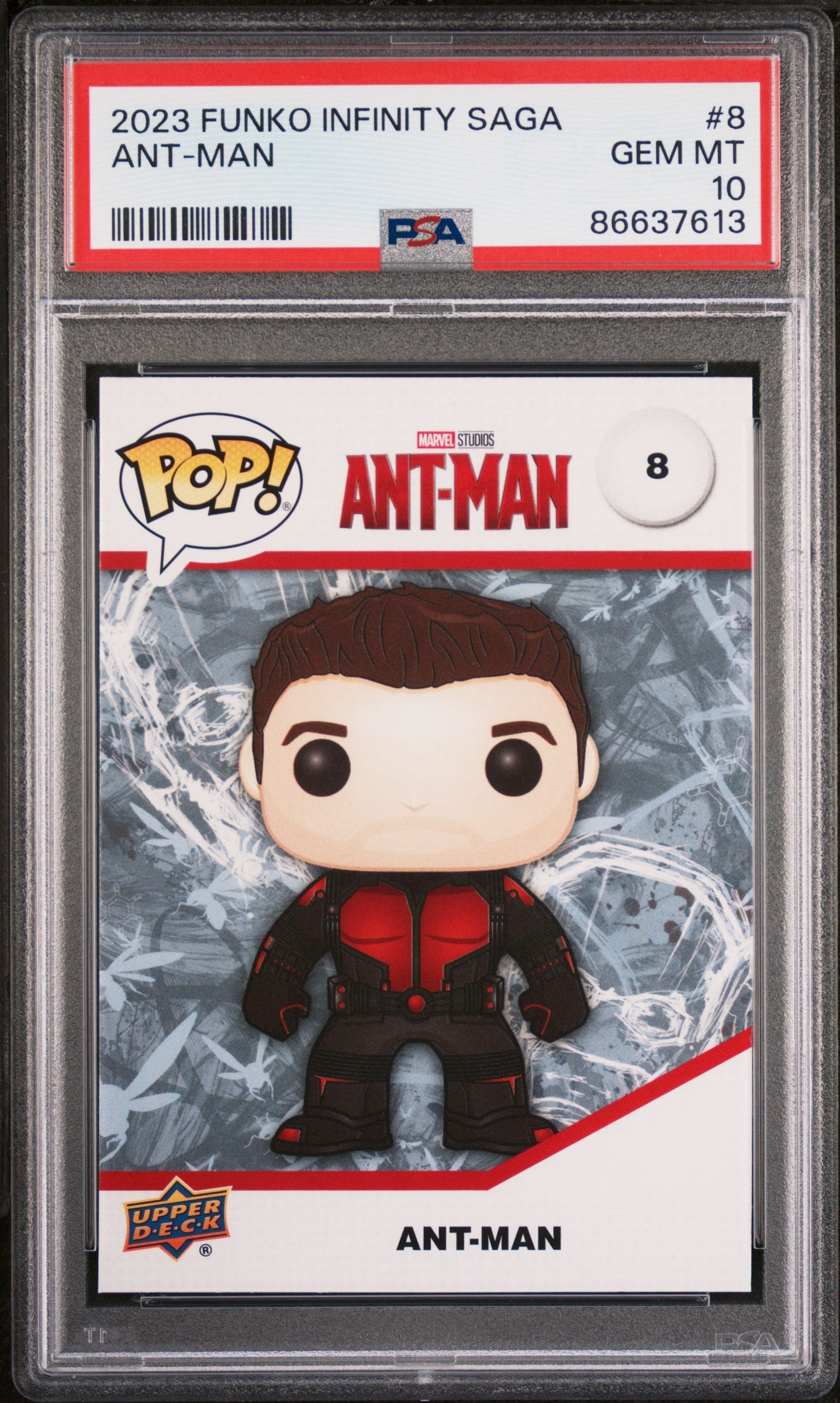 2023 UPPER DECK FUNKO POP MARVEL  ANTMAN  #8  PSA 10