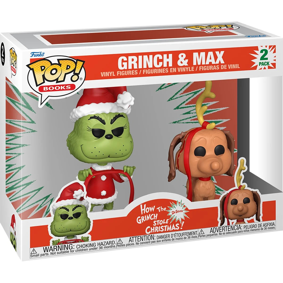 Grinch and Max 2-Pack How the Grinch Stole Christmas By Funko Pop!