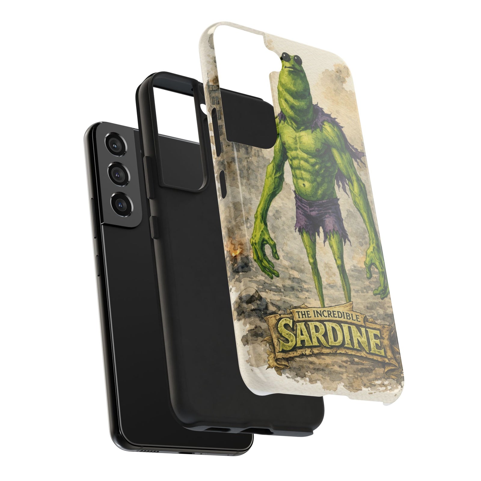 The Incredible Sardine Phone Case — A Muscular Take on a Marcus the Worm