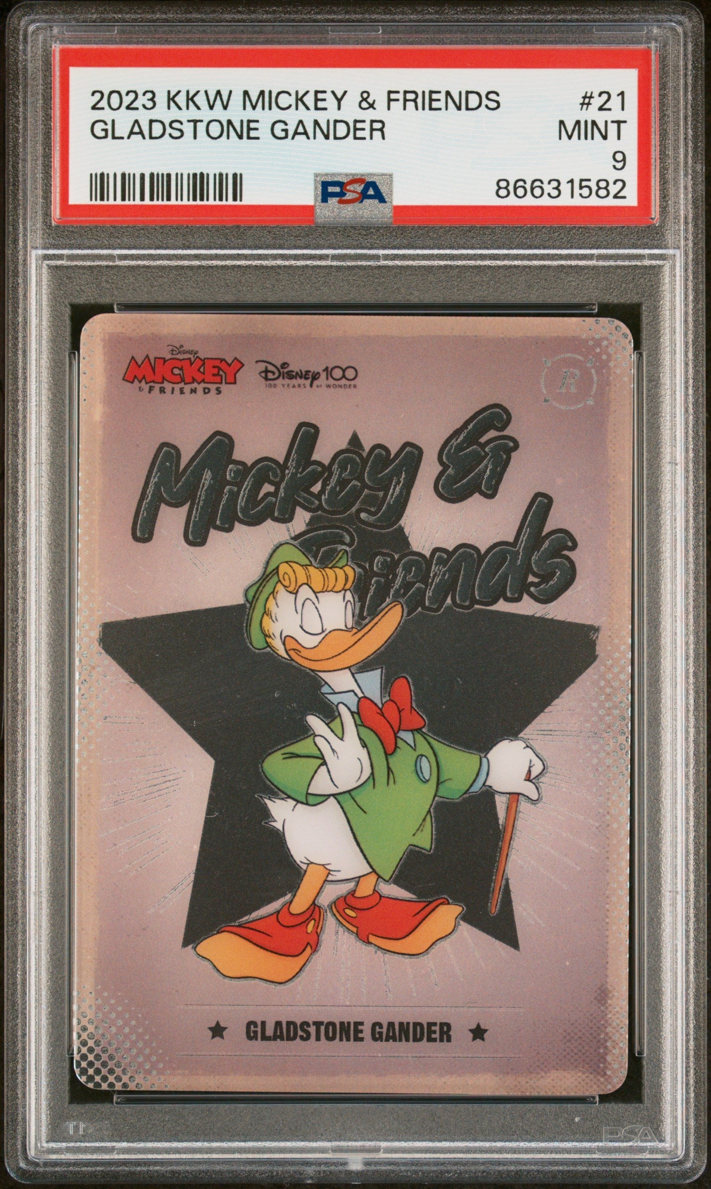 2023 KAKAWOW HOTBOX MICKEY & FRIENDS CHEERFUL TIMES GLADSTONE GANDER 21 PSA 9