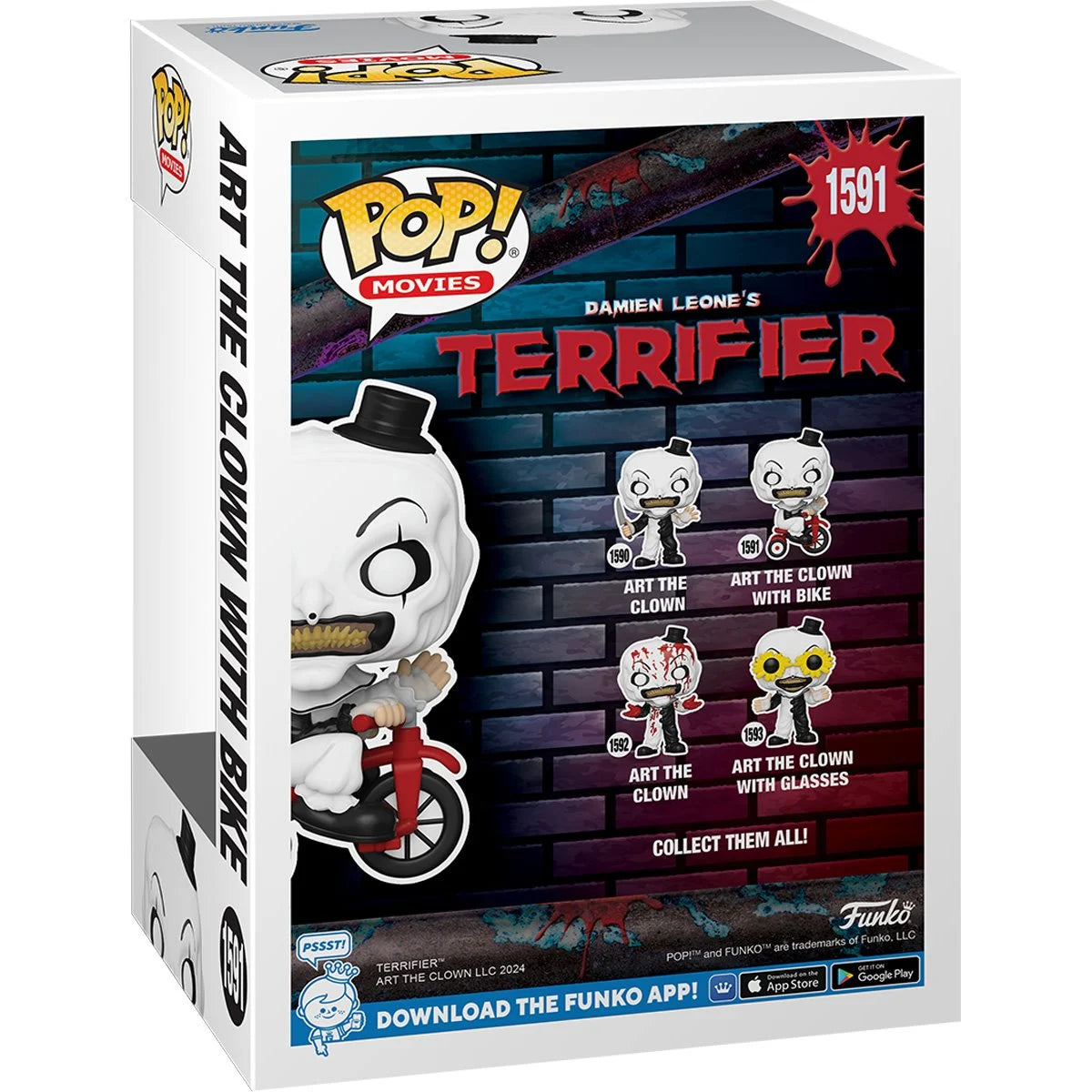 Terrifier Art the Clown with Bike By Funko Pop!