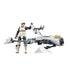 Star Wars The Vintage Collection Speeder Bike Vehicle with 3 3/4-Inch Scout Trooper and Grogu Action Figures