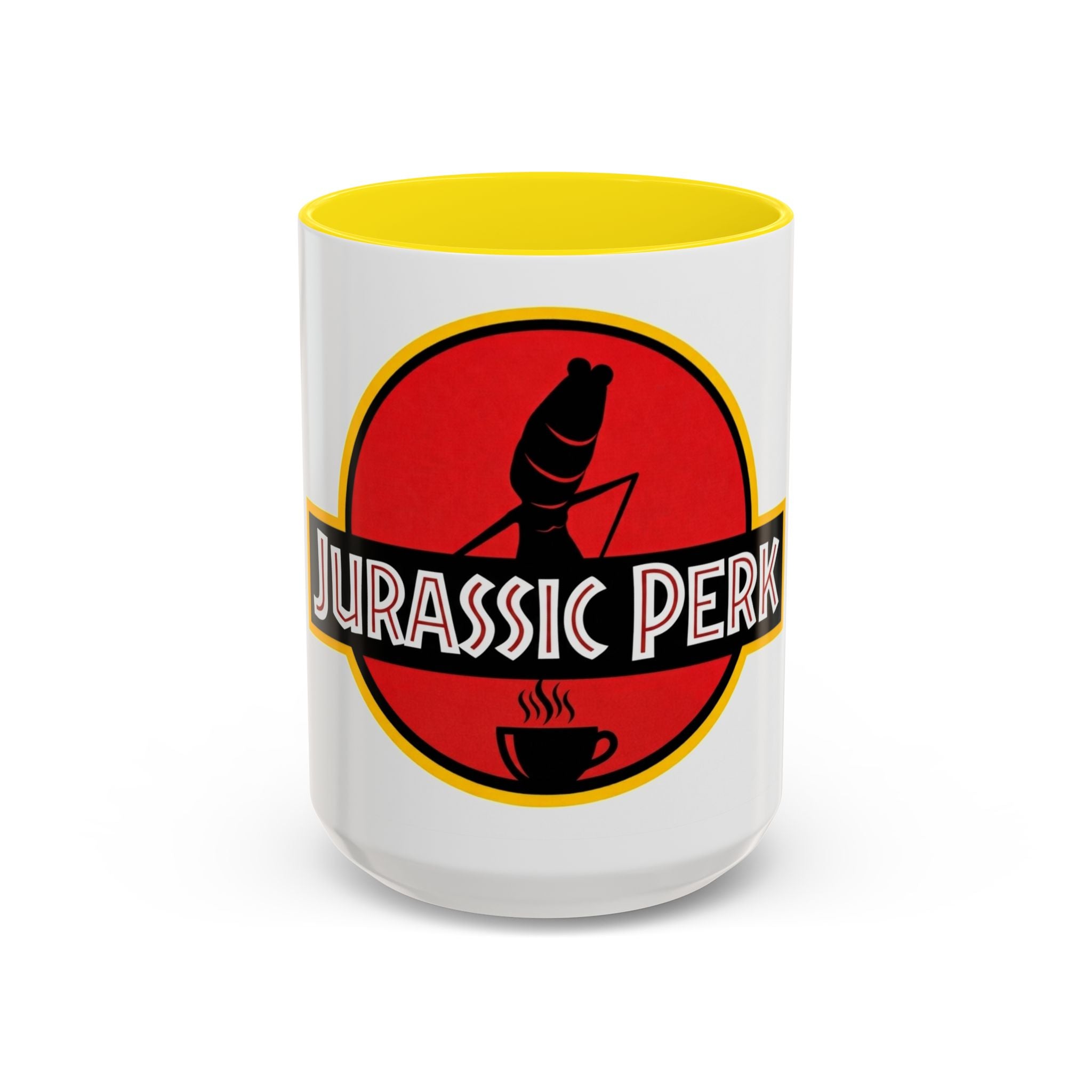 A Marcus the Worm Parody Coffee Mug — "Jurassic Perk" Retro Dino Coffee Cup (11/15oz)