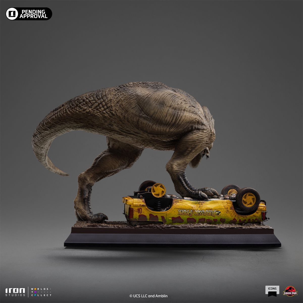 Jurassic Park T-Rex Attack MiniCo Icons Statue