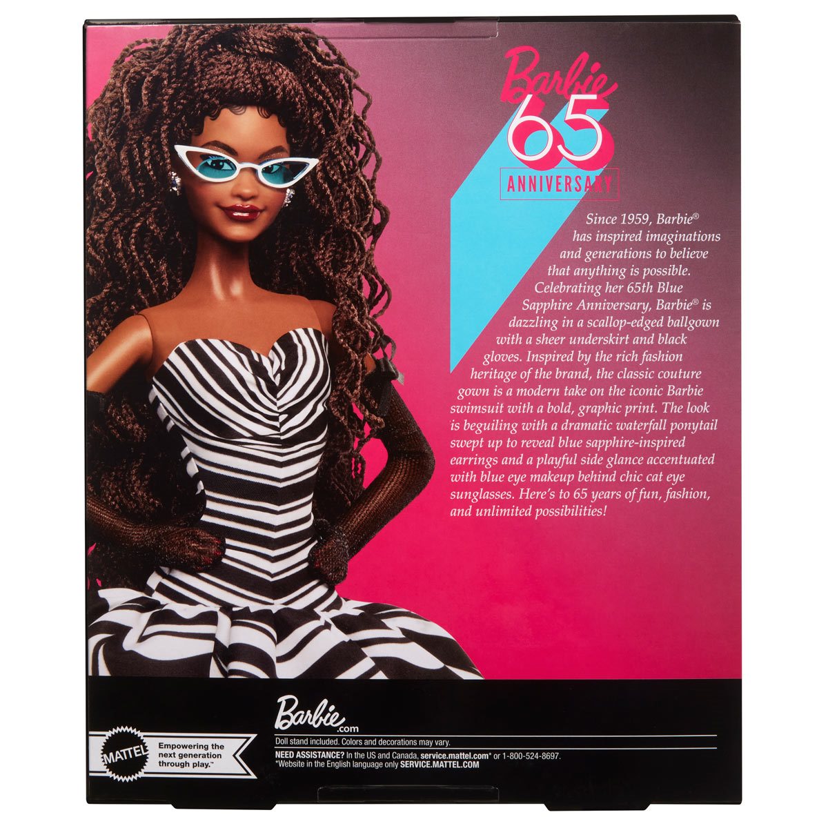 Barbie 65th Blue Sapphire Anniversary Doll with Brunette Hair