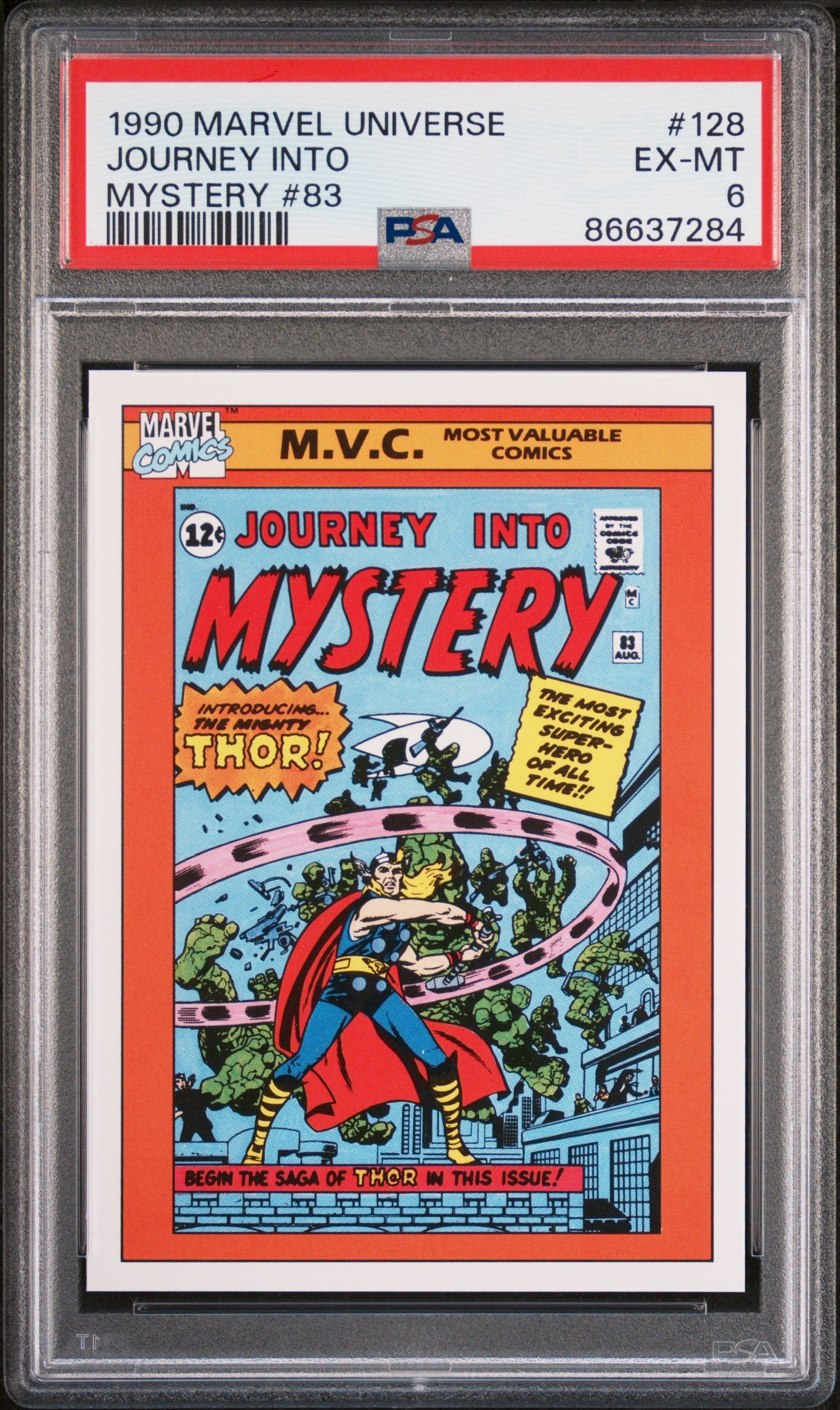 1990 MARVEL UNIVERSE JOURNEY INTO MYSTERY #83 #128 - PSA 6