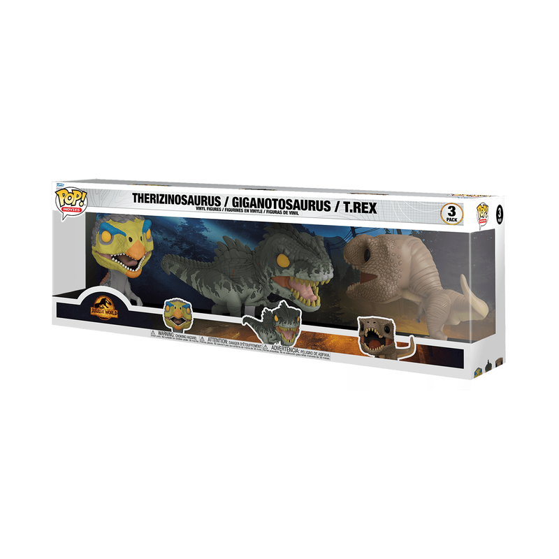 Therizinosaurus, Giganotosaurus, T.Rex 3-pk (Jurassic World Dominion)