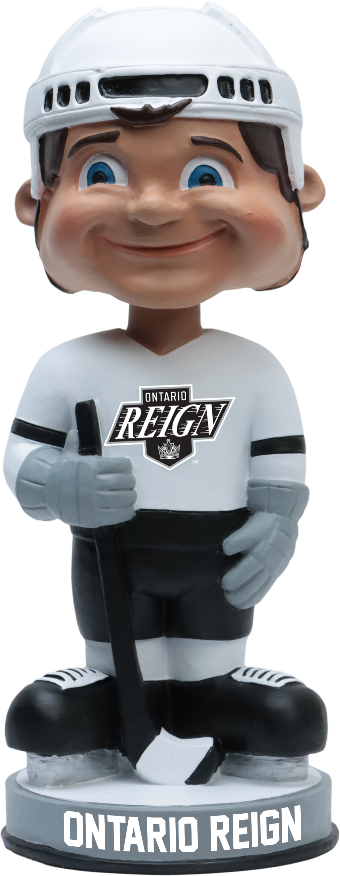 Ontario Reign Vintage White Jersey AHL Hockey Bobblehead