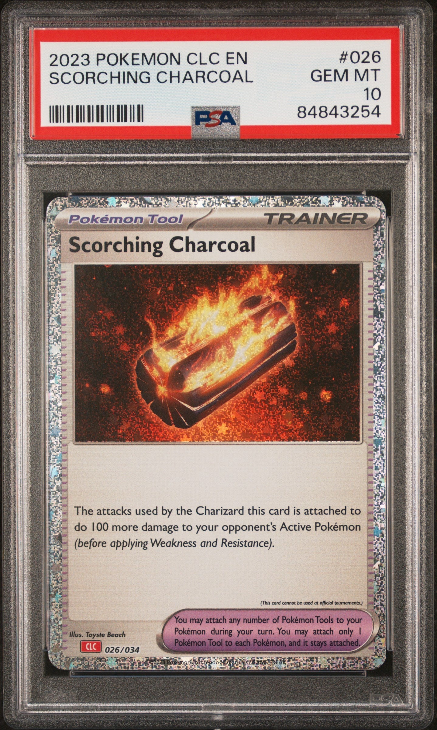 2023 POKEMON CHARIZARD & HO-OH ex DECK SCORCHING CHARCOAL #26 PSA 10