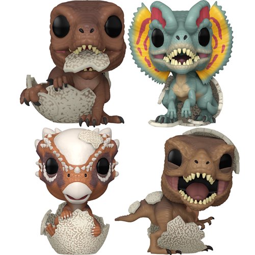 Jurassic Park Hatchling Set of 4 By Funko Pop!